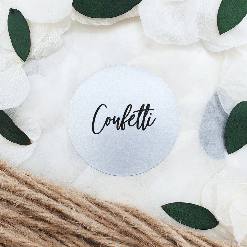 Metallic Silver Stickers - Confetti Design 1 - Confetti Bee