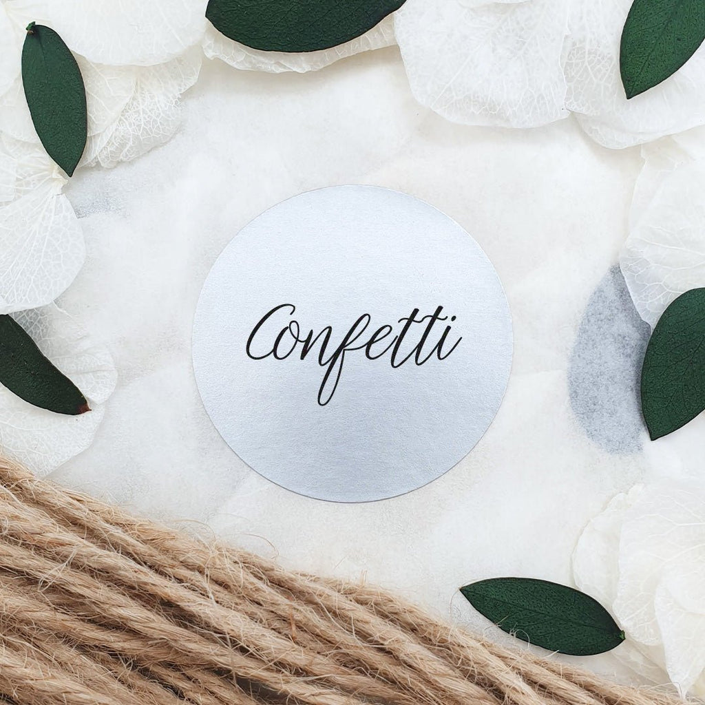 Metallic Silver Stickers - Confetti Design 4 - Confetti Bee