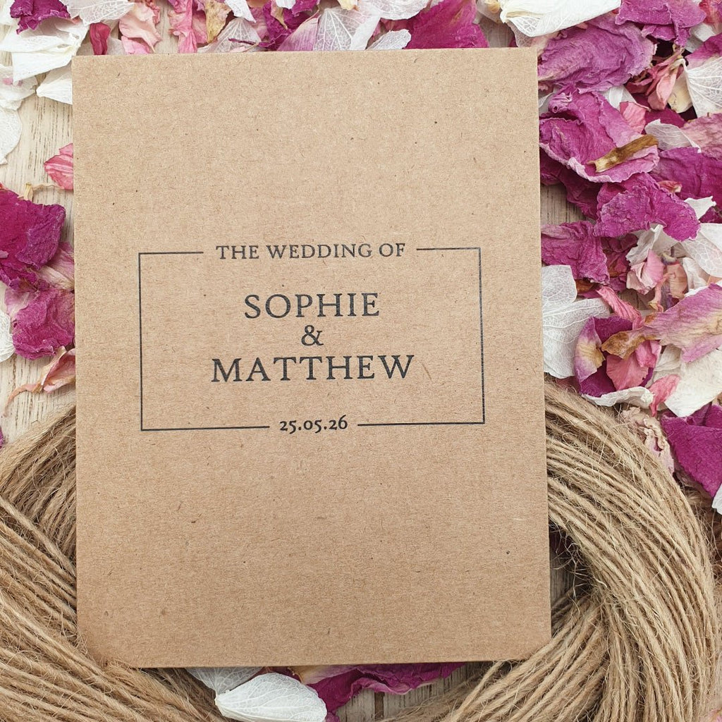 Personalised Confetti Packet Kraft Brown Sample - Confetti Bee