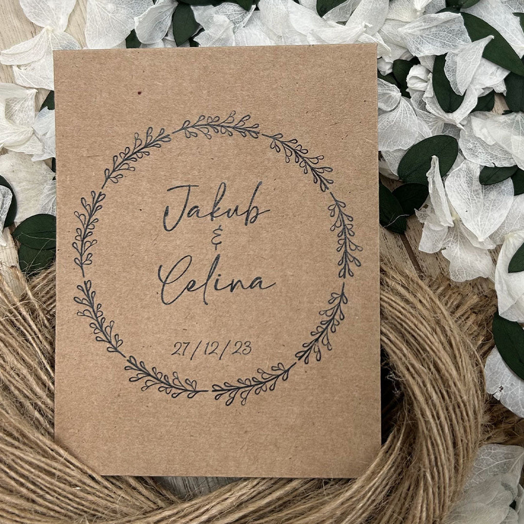 Personalised Confetti Packet Kraft Brown Sample - Confetti Bee