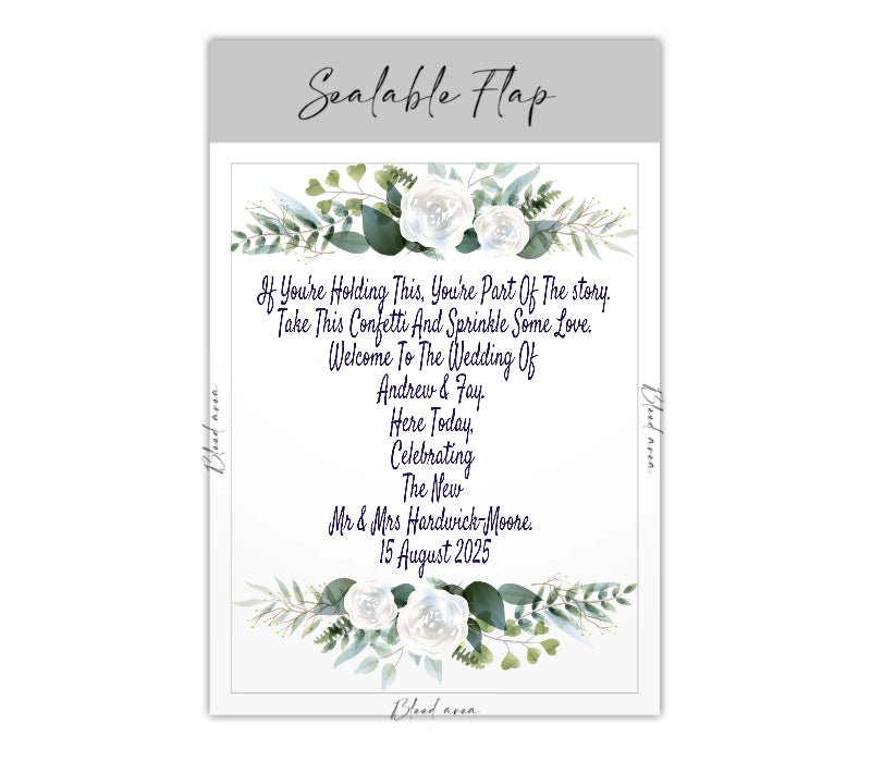 Personalised Confetti Packet - Online Designer - Confetti Bee