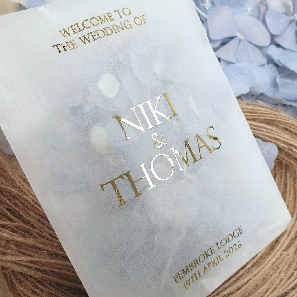 Personalised Foiled Glassine Confetti Packets - Welcome Design 7 - Confetti Bee