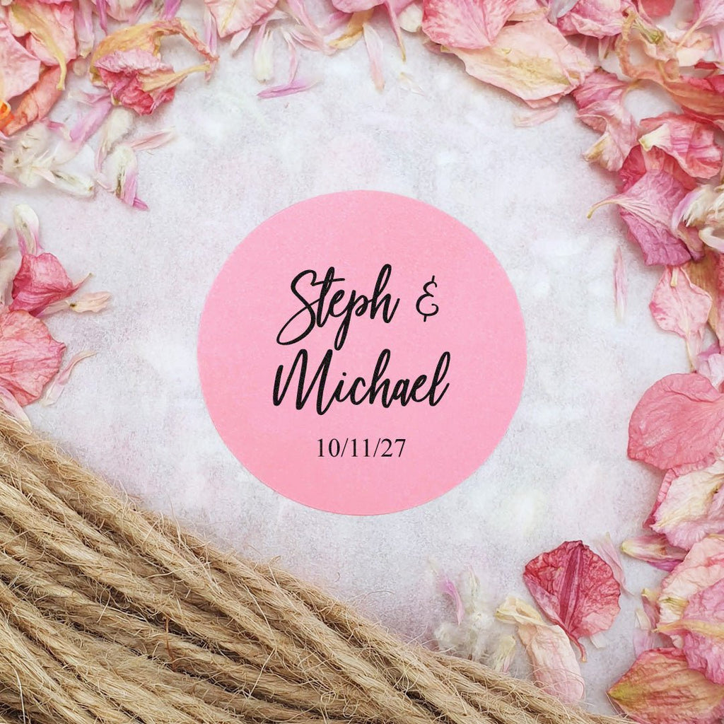 Pink Personalised Stickers - Names Design 3 - Confetti Bee