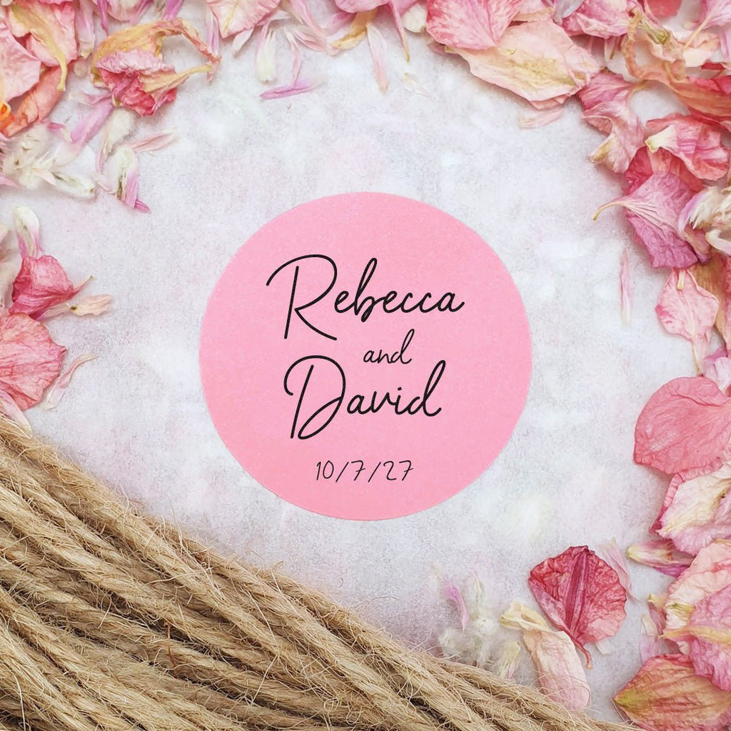 Pink Personalised Stickers - Names Design 4 - Confetti Bee