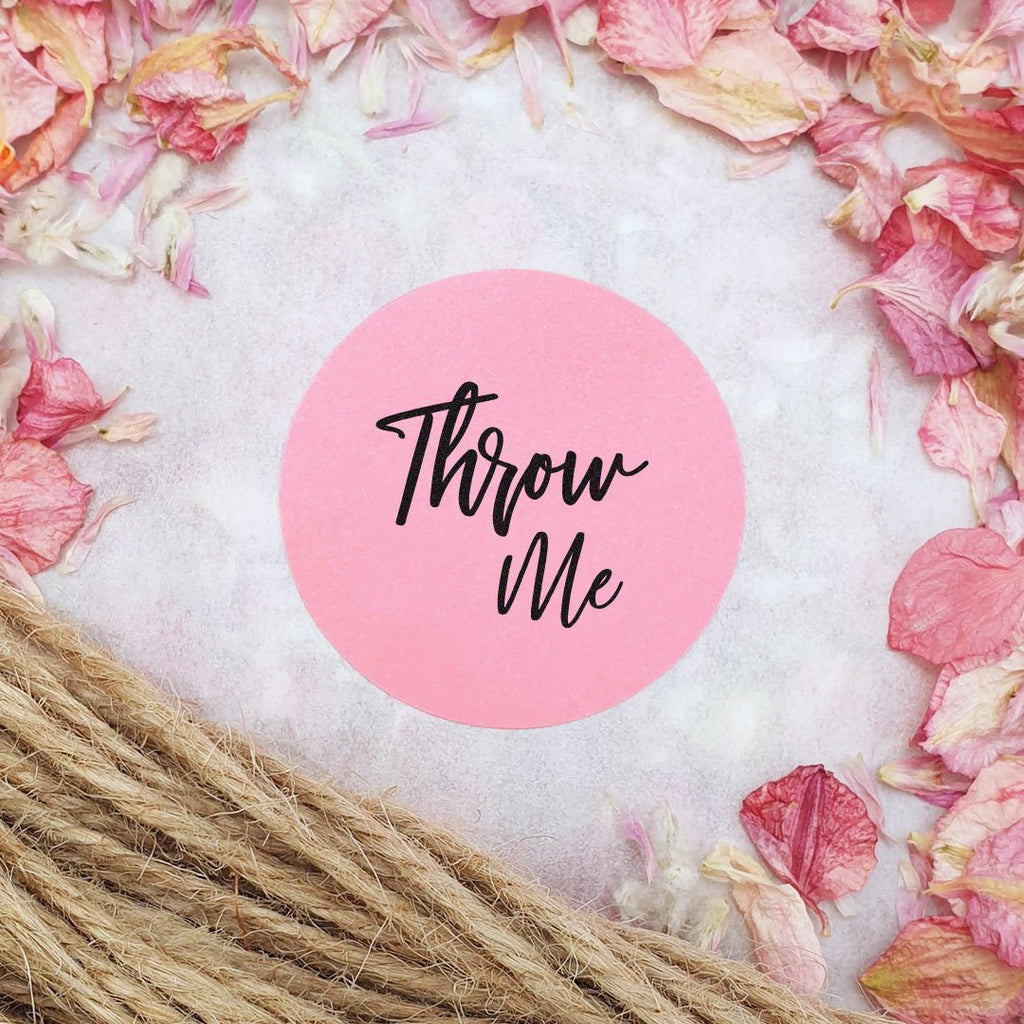 Pink Stickers - Throw Me Design 1 - Confetti Bee