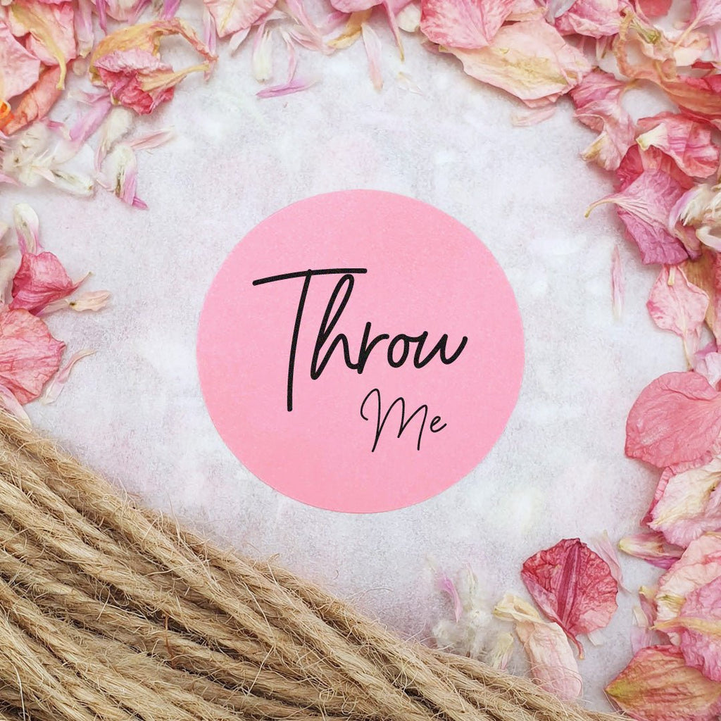 Pink Stickers - Throw Me Design 3 - Confetti Bee