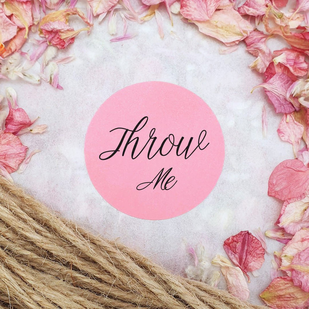 Pink Stickers - Throw Me Design 4 - Confetti Bee