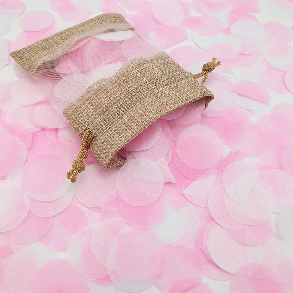 Pink & White Paper Confetti - Confetti Bee