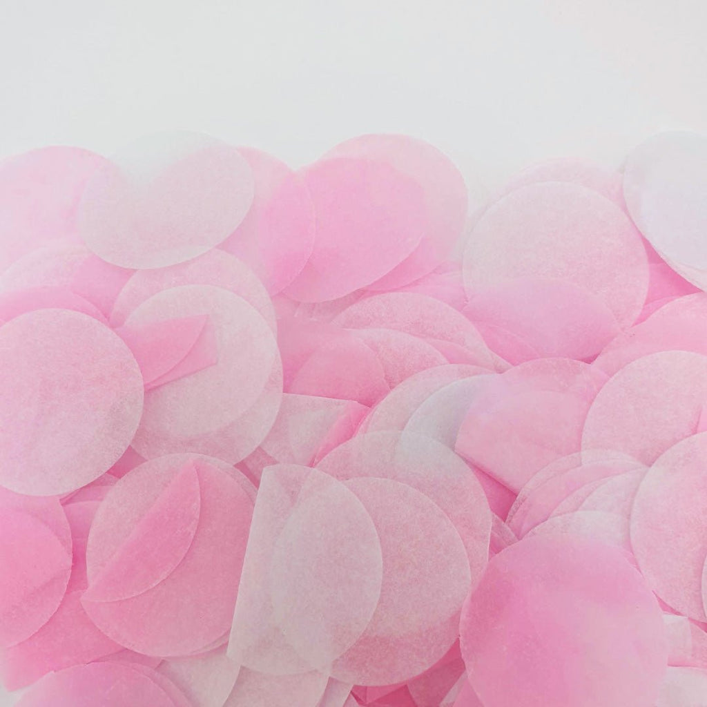 Pink & White Paper Confetti - Confetti Bee