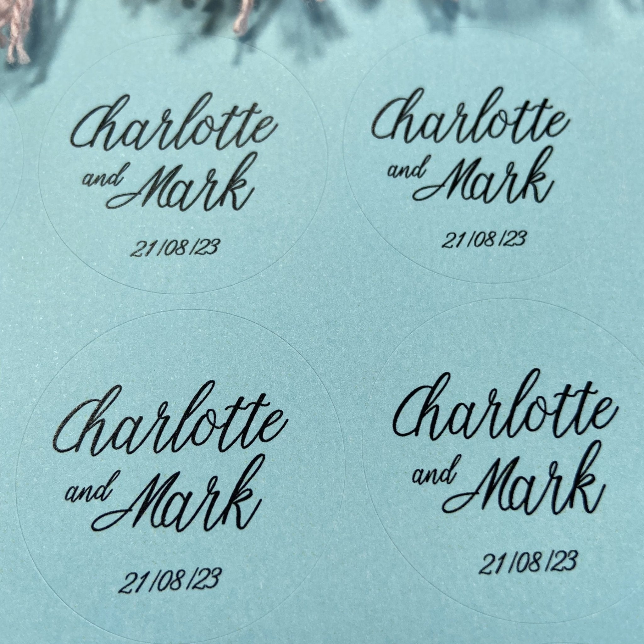 Blue Personalised Stickers - Names Design 2 | Confetti Bee