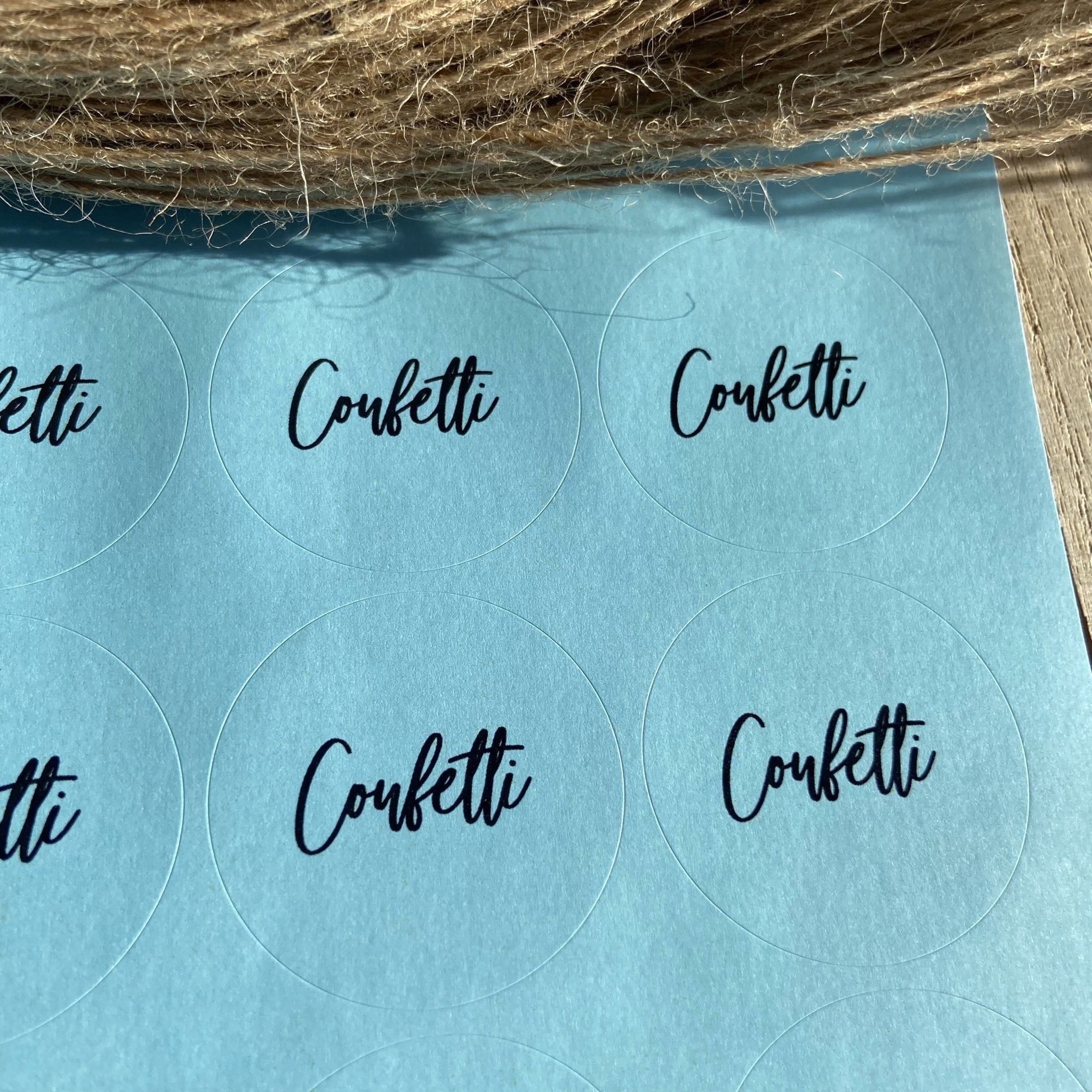 Blue Stickers - Confetti Design 1 | Wedding Stickers | Confetti Bee