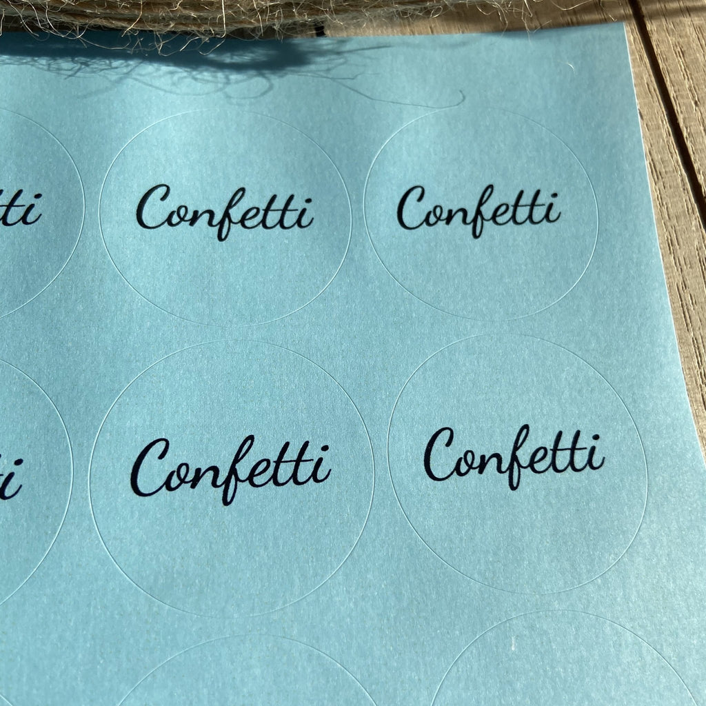 Blue Stickers - Confetti Design 5 - Confetti Bee