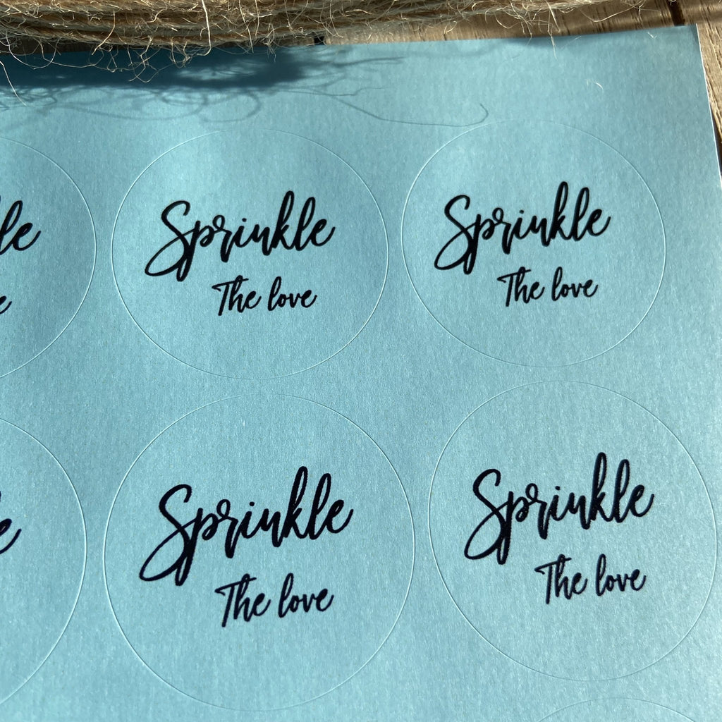 Blue Stickers - Sprinkle The Love Design 1 - Confetti Bee