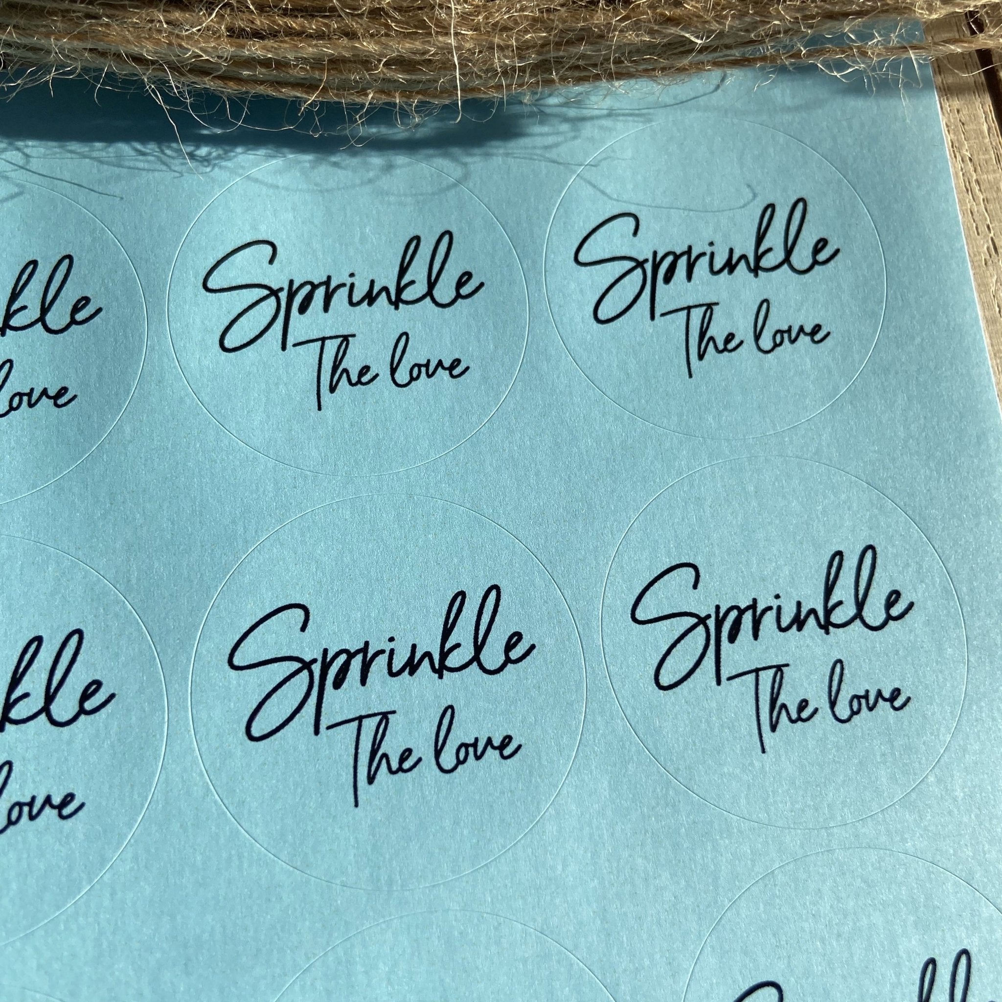 Sprinkle Container Sticker Blue Stickers - Sprinkle The Love Design 3 | Wedding Stickers ...