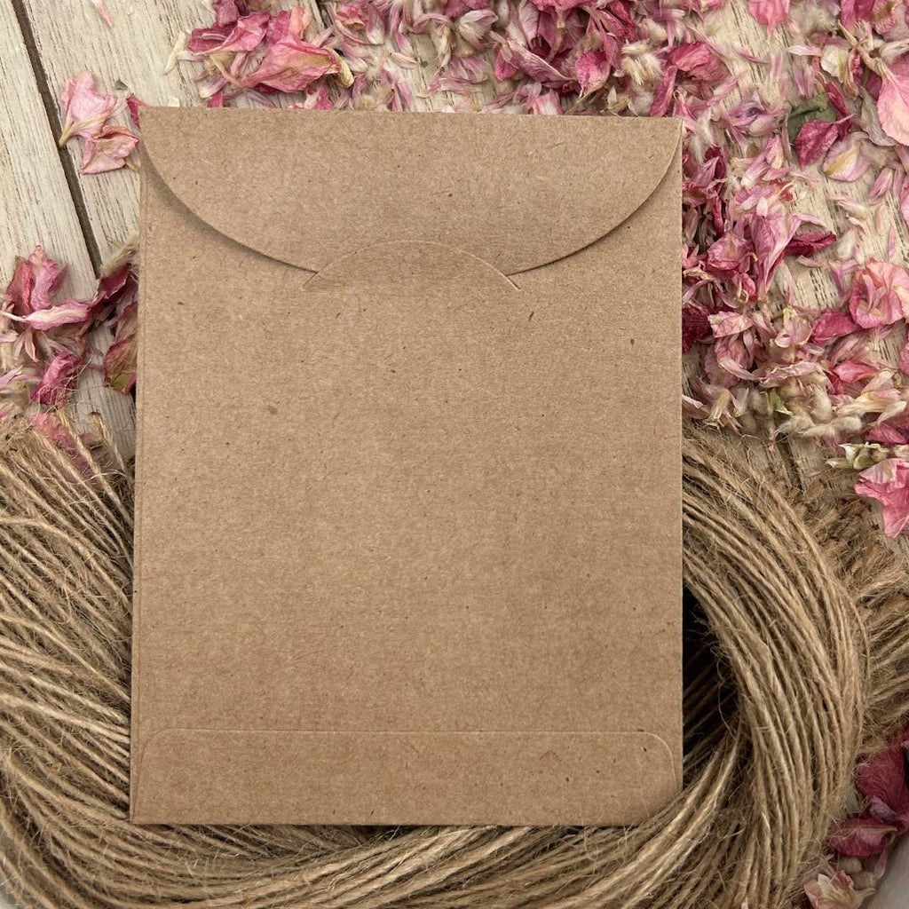 Confetti Kraft Brown Packets - Floral Design 2 - Confetti Bee