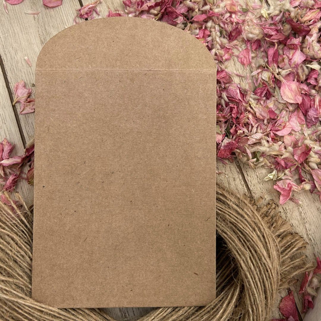 Confetti Kraft Brown Packets - Floral Design 2 - Confetti Bee