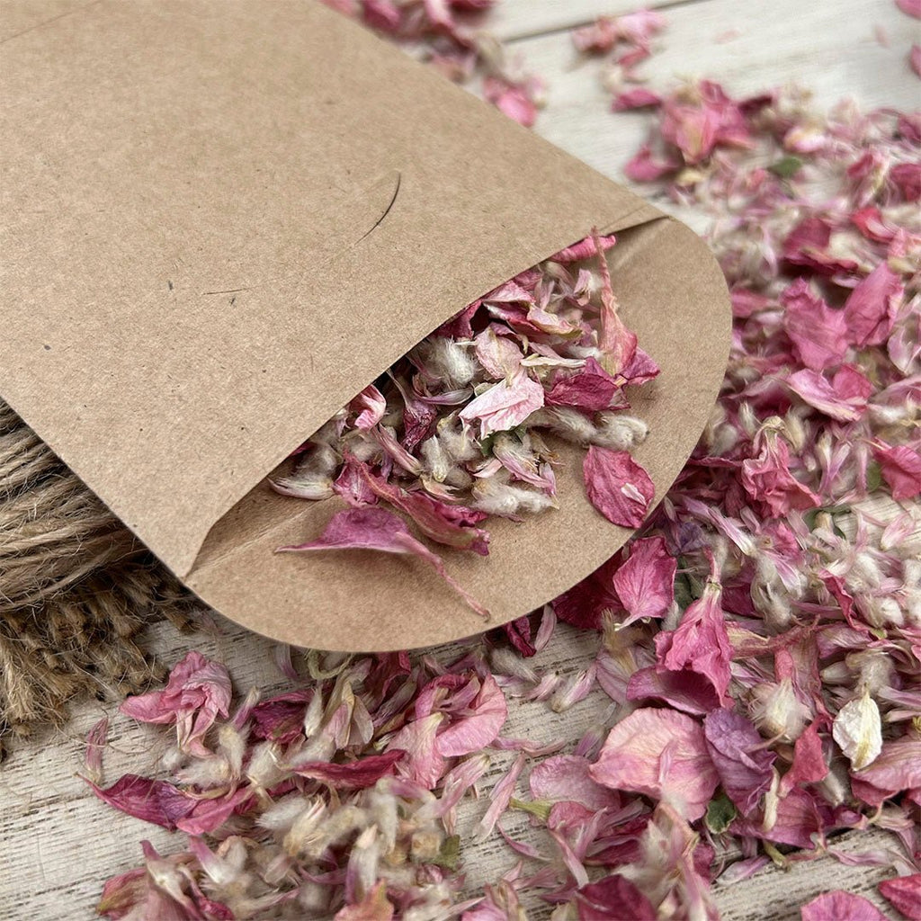 Confetti Kraft Brown Packets - Floral Design 2 - Confetti Bee