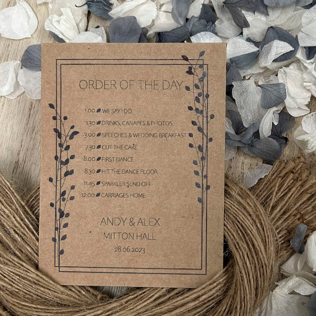 Confetti Kraft Brown Packets - Order Of The Day Design 7 - Confetti Bee