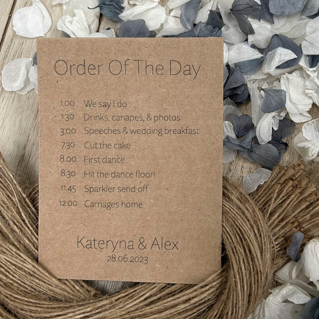 Confetti Kraft Brown Packets - Order Of The Day Design 8 - Confetti Bee