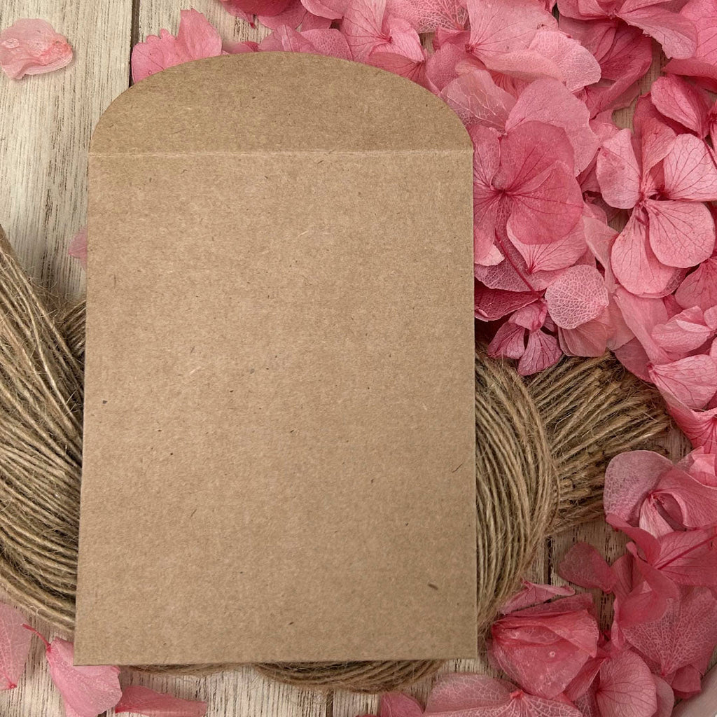 Confetti Kraft Brown Packets - Order Of The Day Heart Design 1 - Confetti Bee