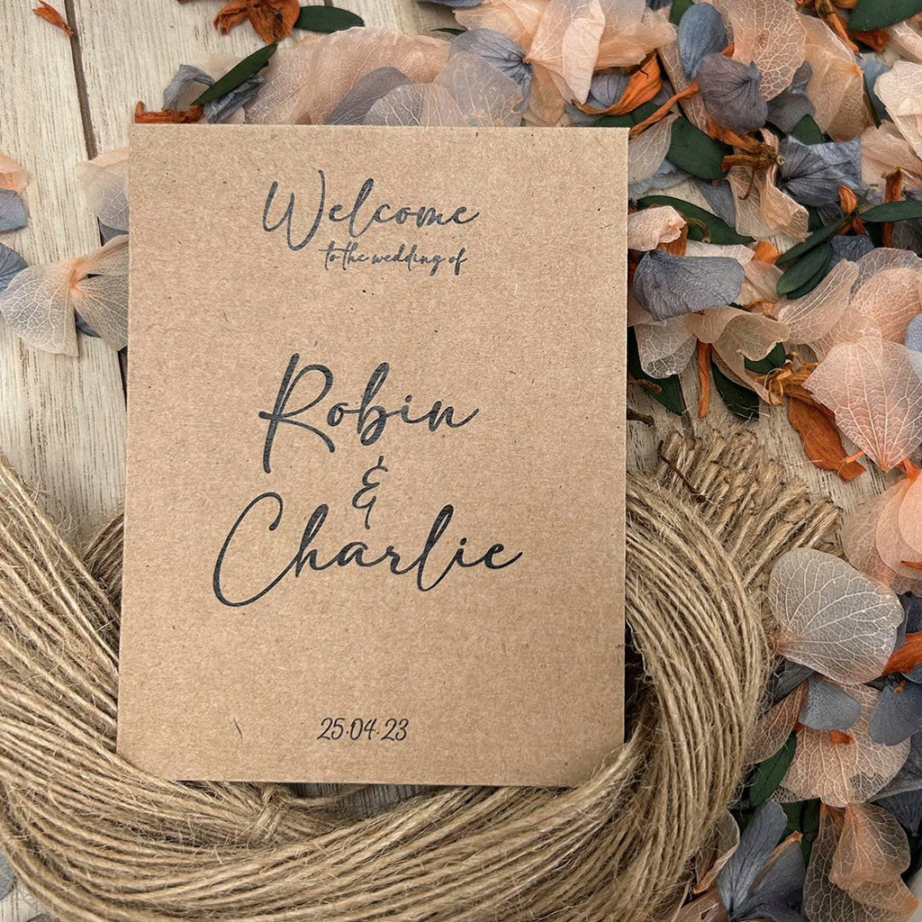 Confetti Kraft Brown Packets - Welcome Design 3 - Confetti Bee