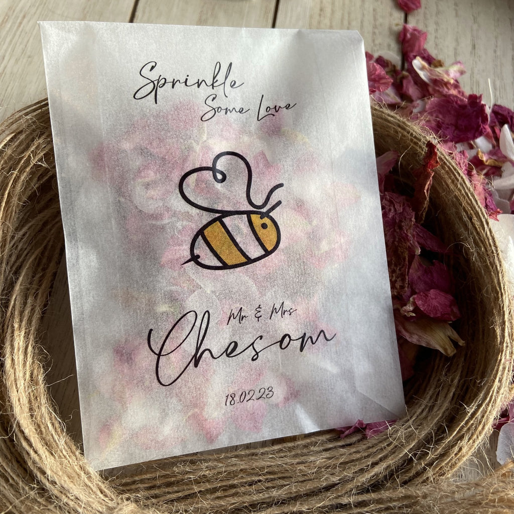 Confetti Packets - Buzzy Bee Design 5 - Confetti Bee