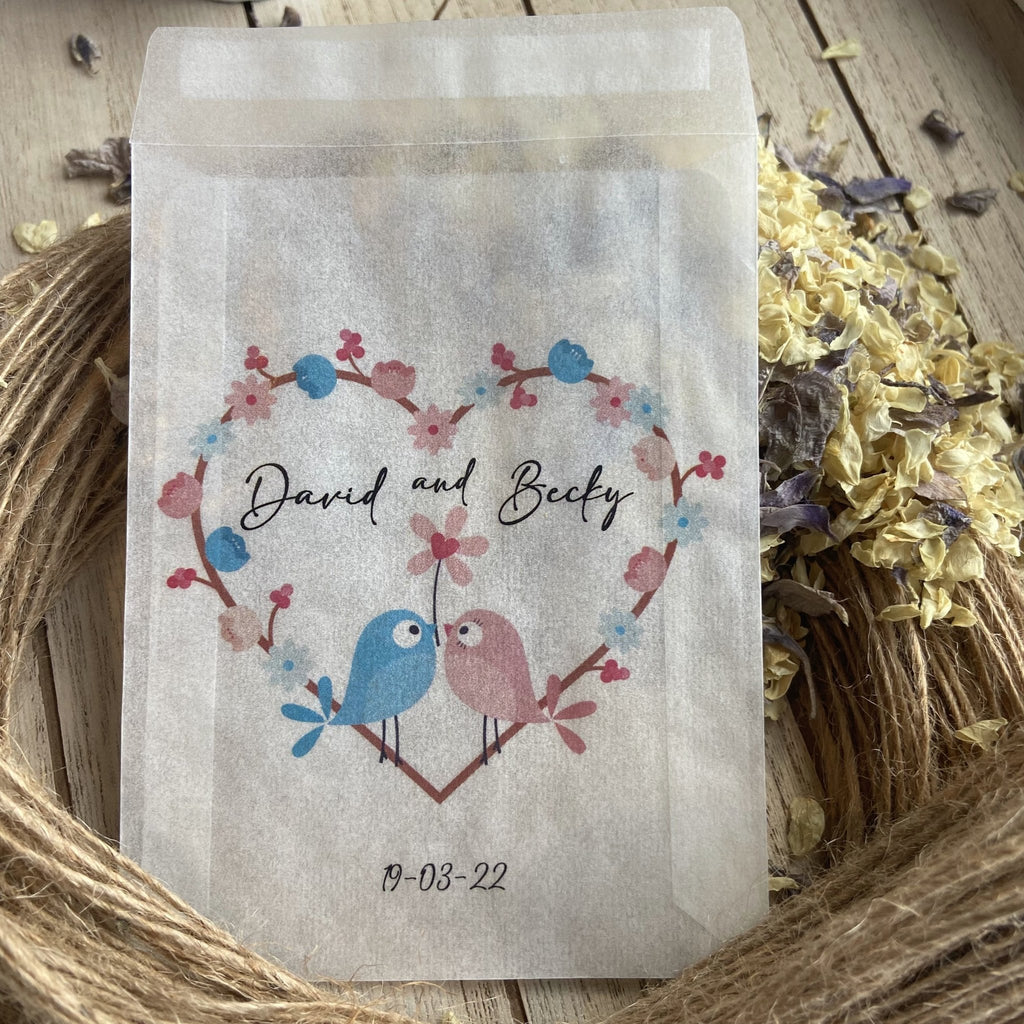 Confetti Packets - Love Birds Design 4 - Confetti Bee