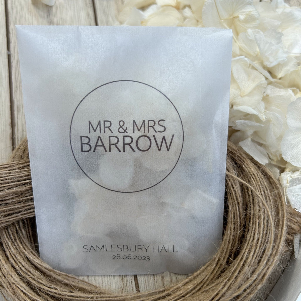 Confetti Packets - Mr & Mrs Design 10 - Confetti Bee