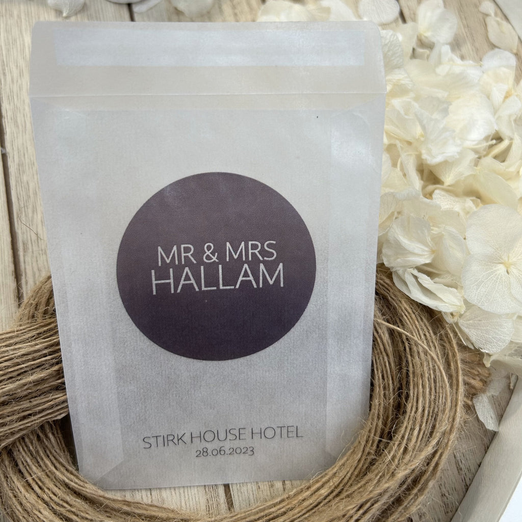 Confetti Packets - Mr & Mrs Design 11 - Confetti Bee