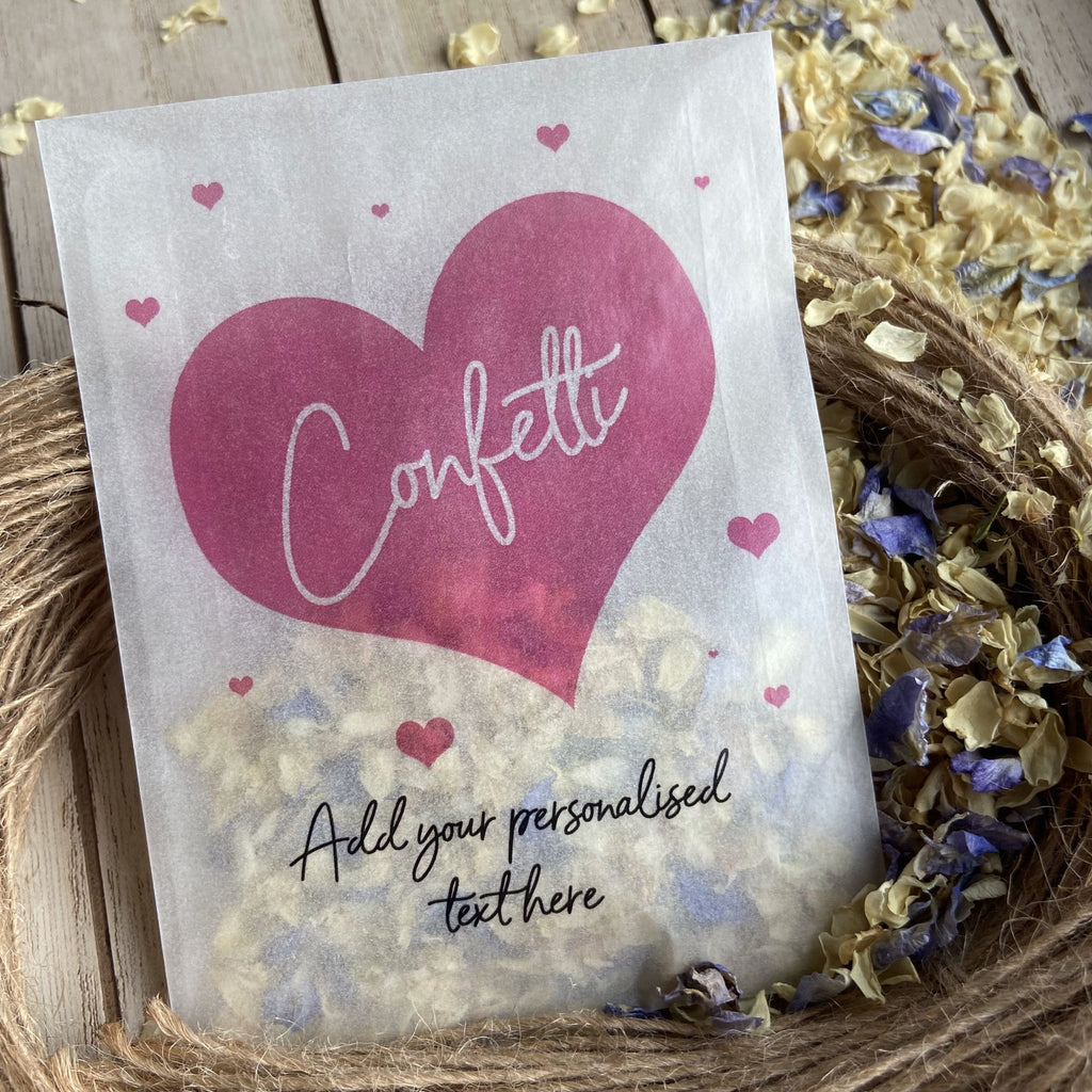 Confetti Packets - Personalised Text Design 1 - Confetti Bee