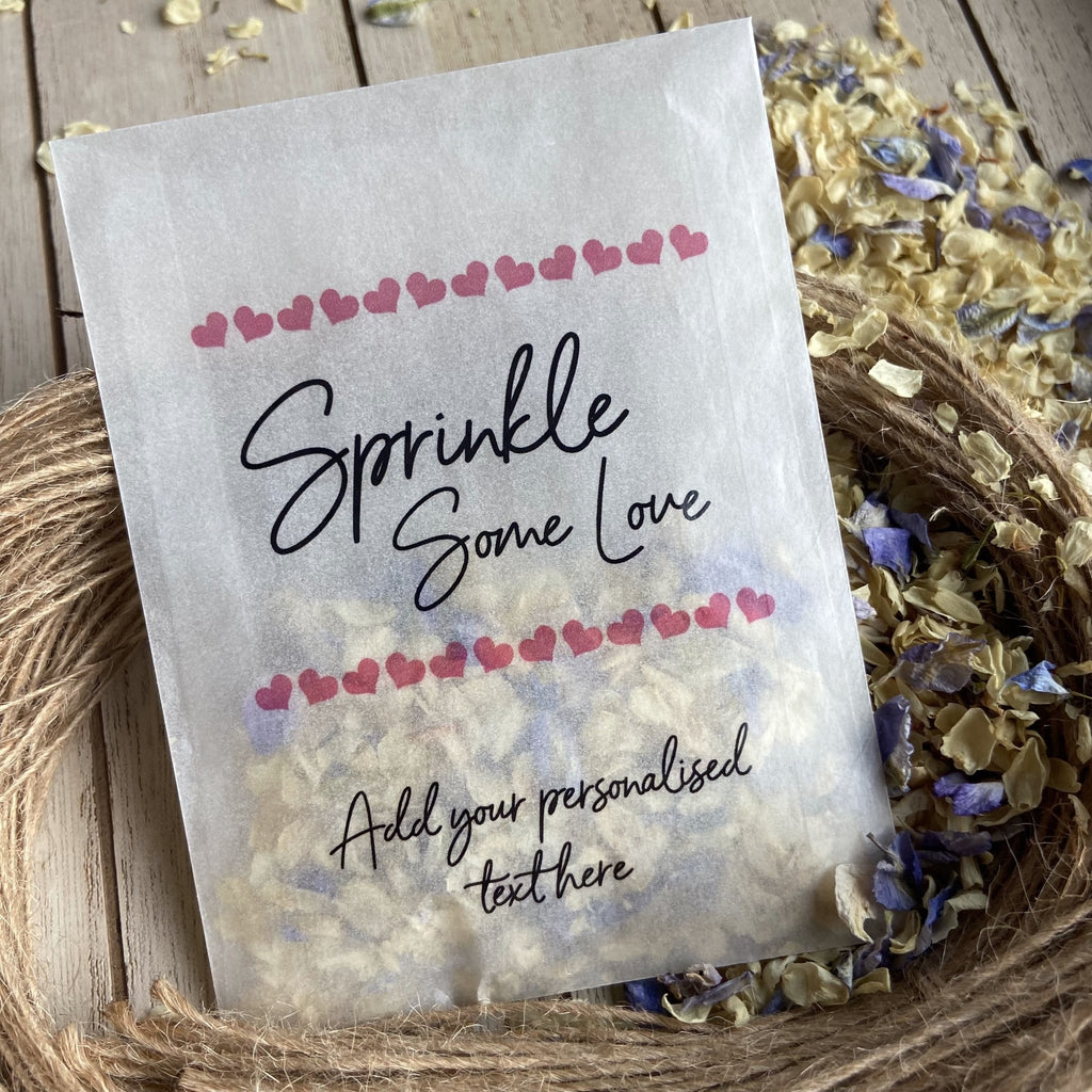 Confetti Packets - Personalised Text Design 2 - Confetti Bee