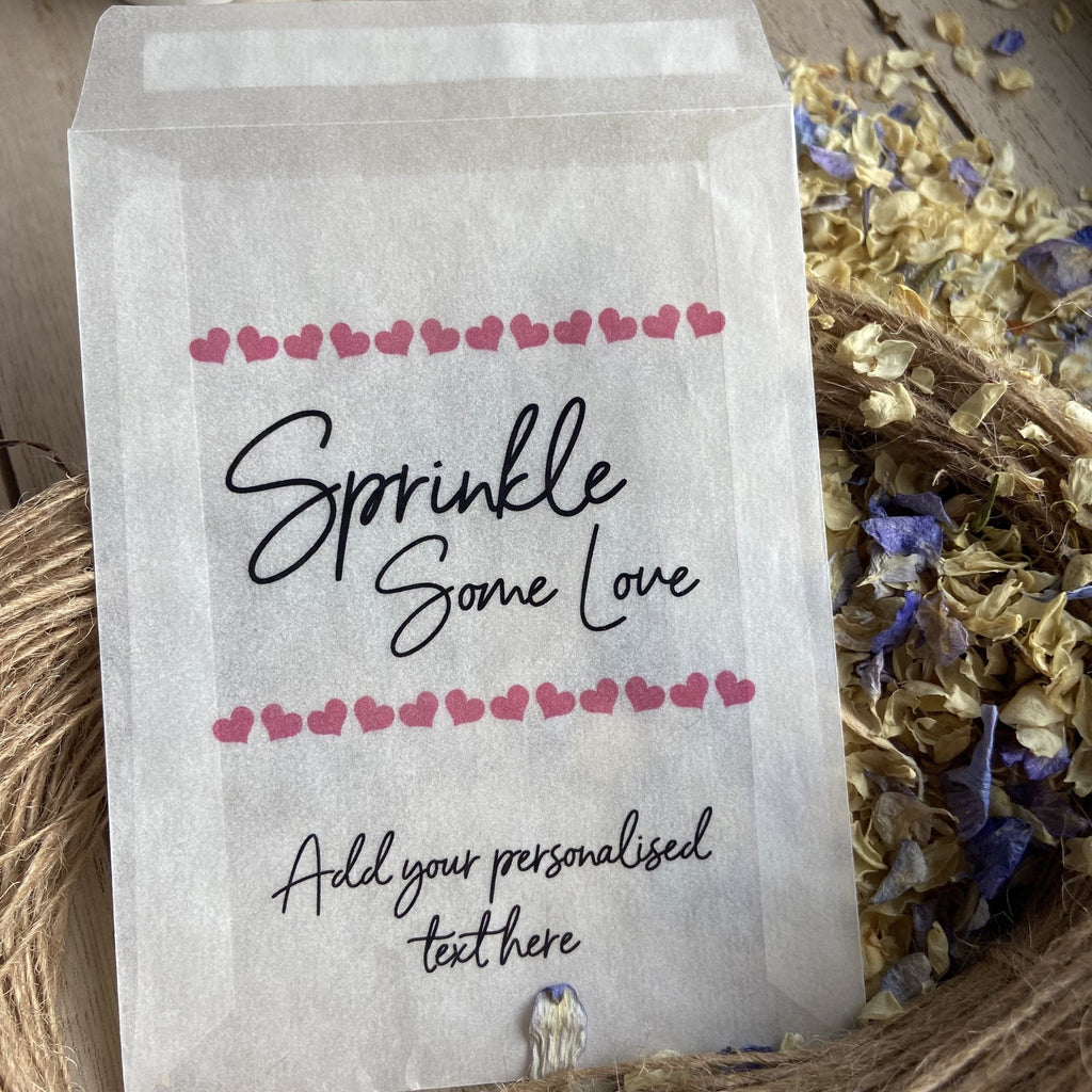 Confetti Packets - Personalised Text Design 2 - Confetti Bee