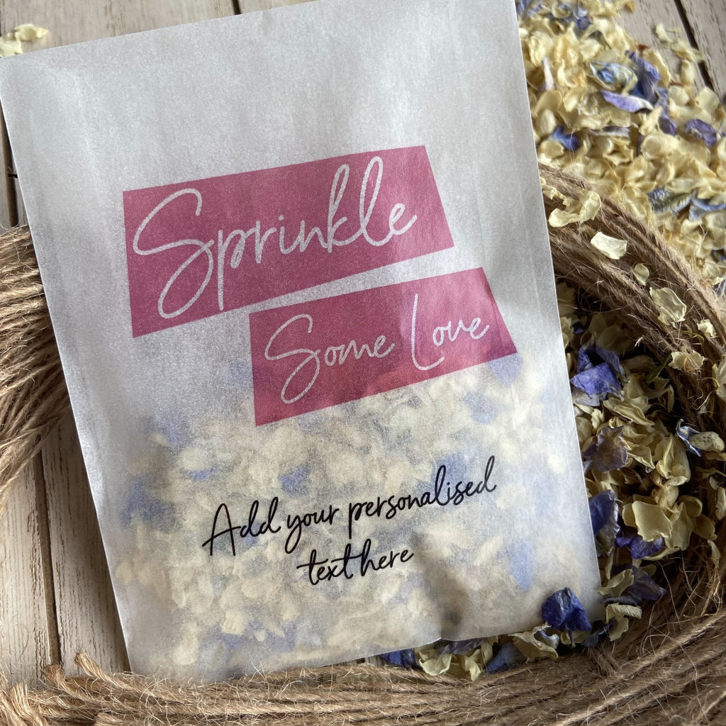 Confetti Packets - Personalised Text Design 4 - Confetti Bee