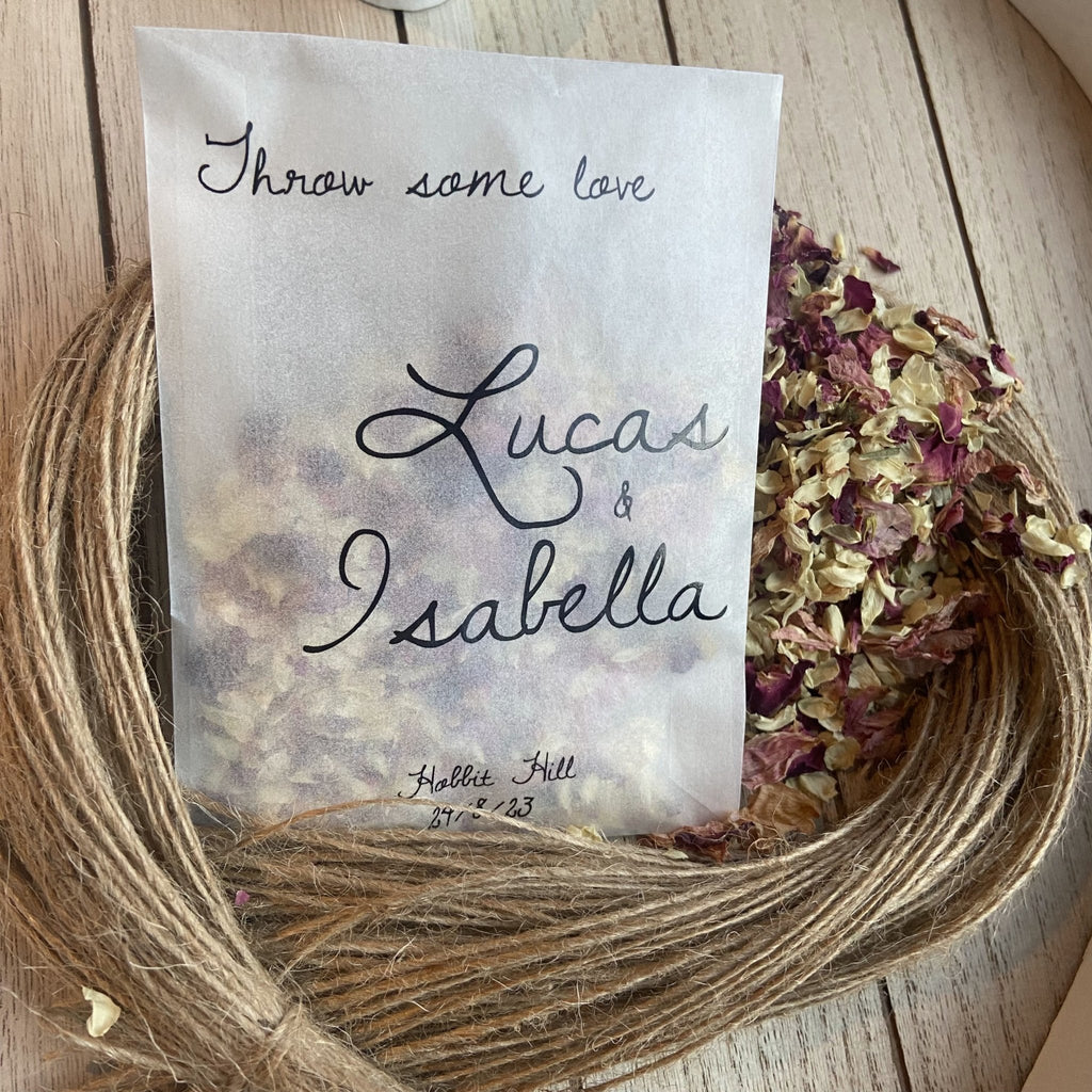 Confetti Packets - Place Name Design 5 - Confetti Bee