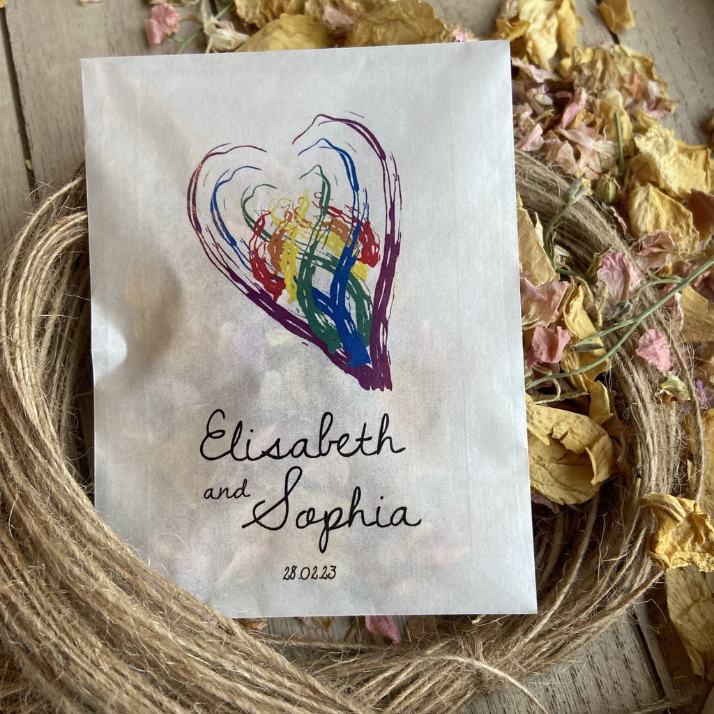 Confetti Packets - Rainbow Design 2 - Confetti Bee