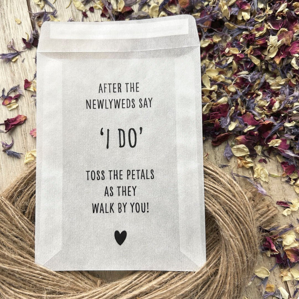 Confetti Packets - Say I Do Design 6 - Confetti Bee