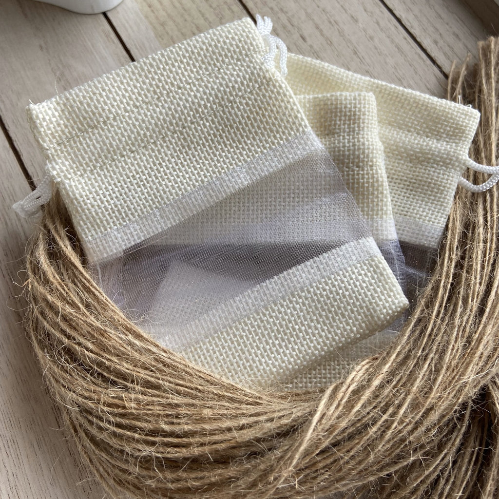 Cream Hessian Confetti Bag - Confetti Bee