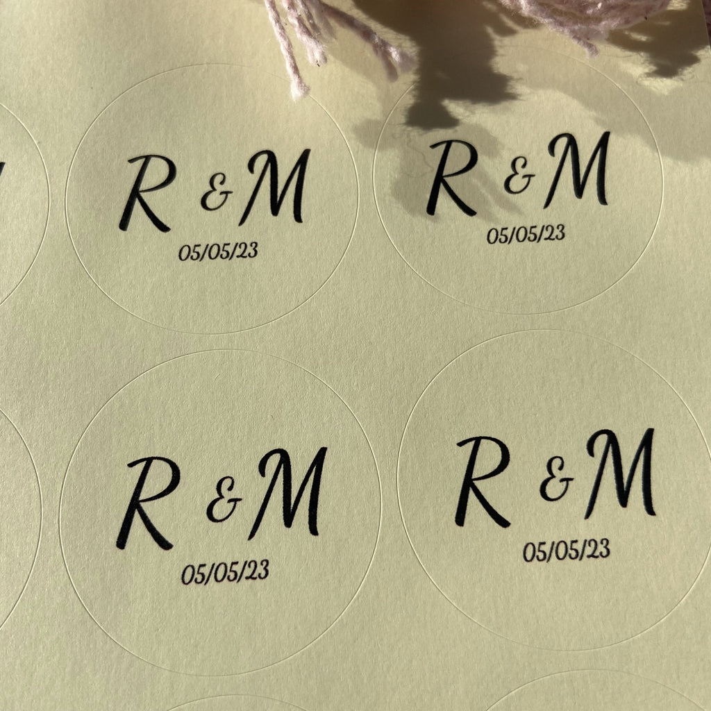 White Cream Sticker Personalised Cream Stickers | Personalised Stickers | Confetti Bee