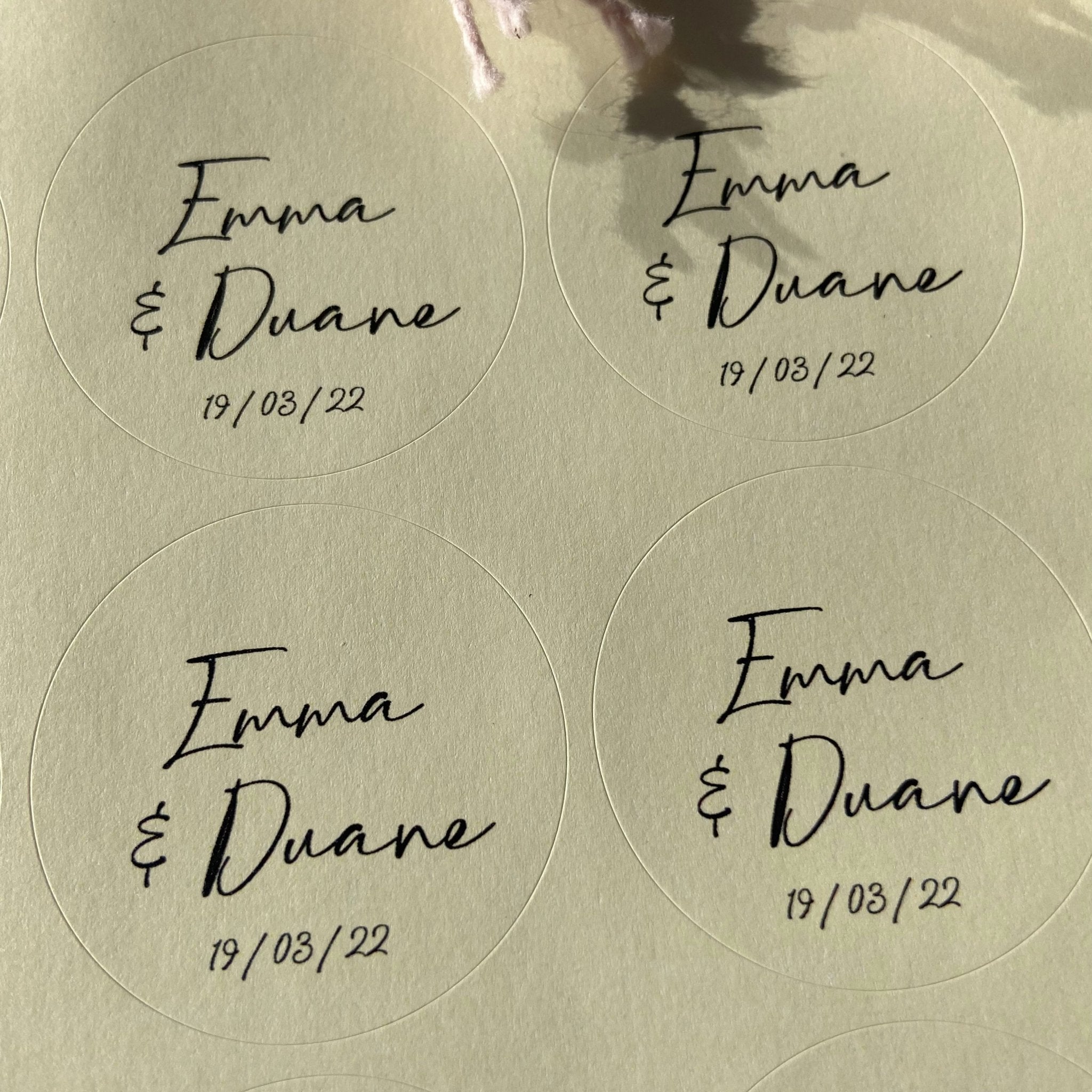 Cream Personalised Stickers - Names Design 1 | Confetti Bee