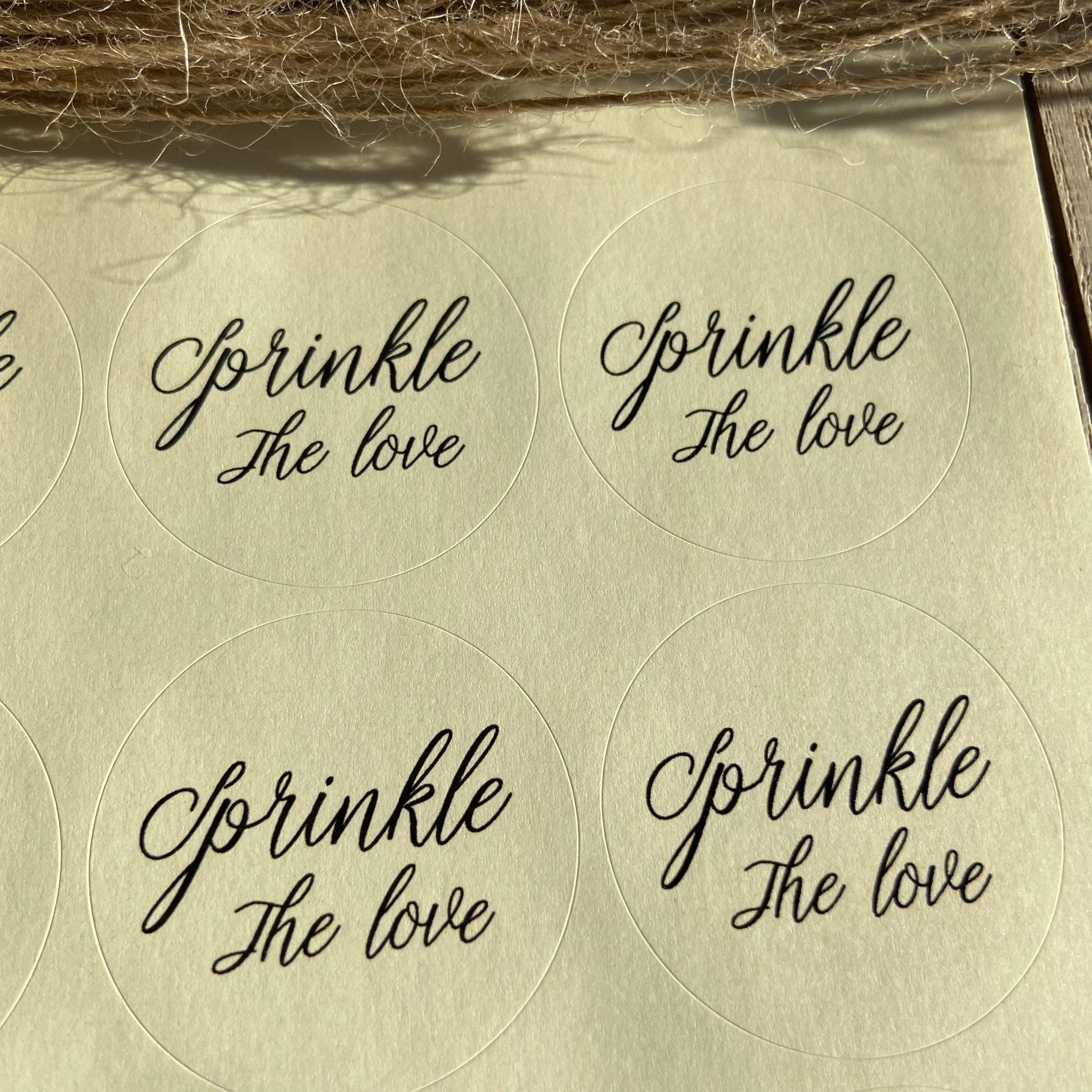 Cream Stickers - Sprinkle The Love Design 4 | Wedding Stickers ...