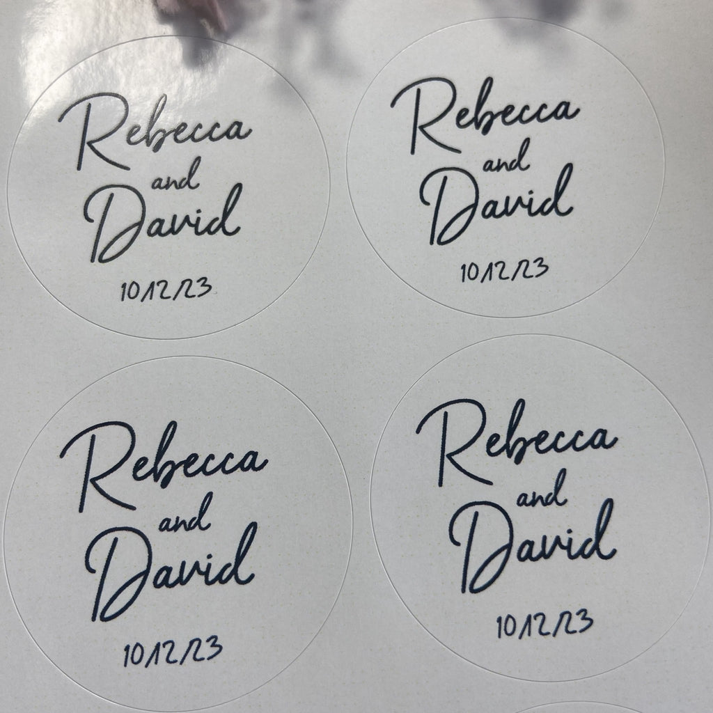 Gloss White Personalised Stickers - Names Design 4 - Confetti Bee