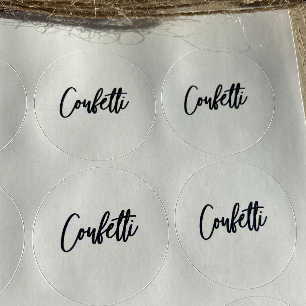 Gloss White Stickers - Confetti Design 1 - Confetti Bee