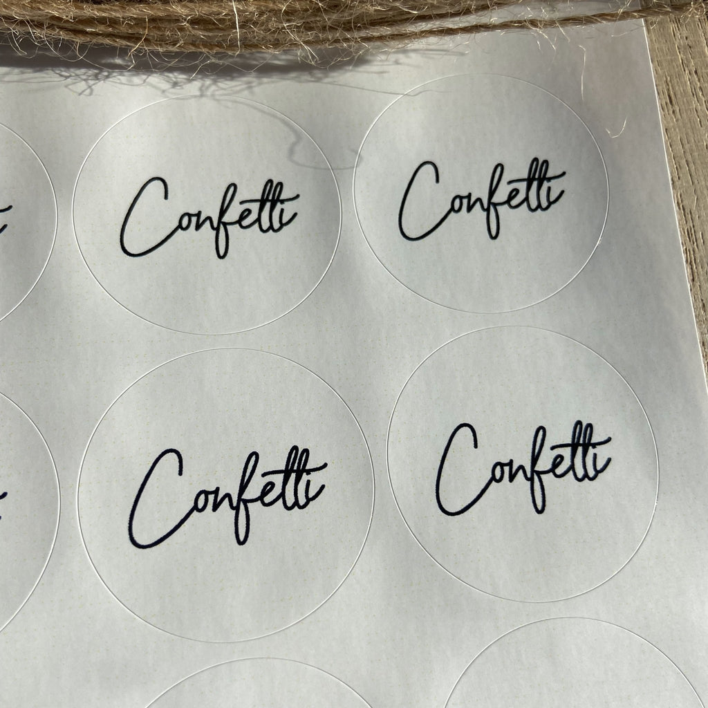 Gloss White Stickers - Confetti Design 3 - Confetti Bee