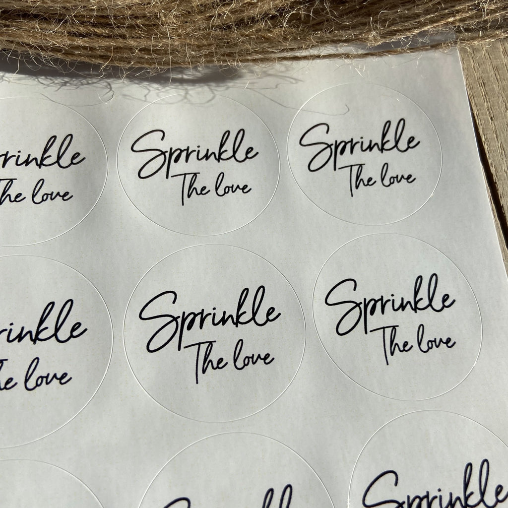 Gloss White Stickers - Sprinkle The Love Design 3 - Confetti Bee