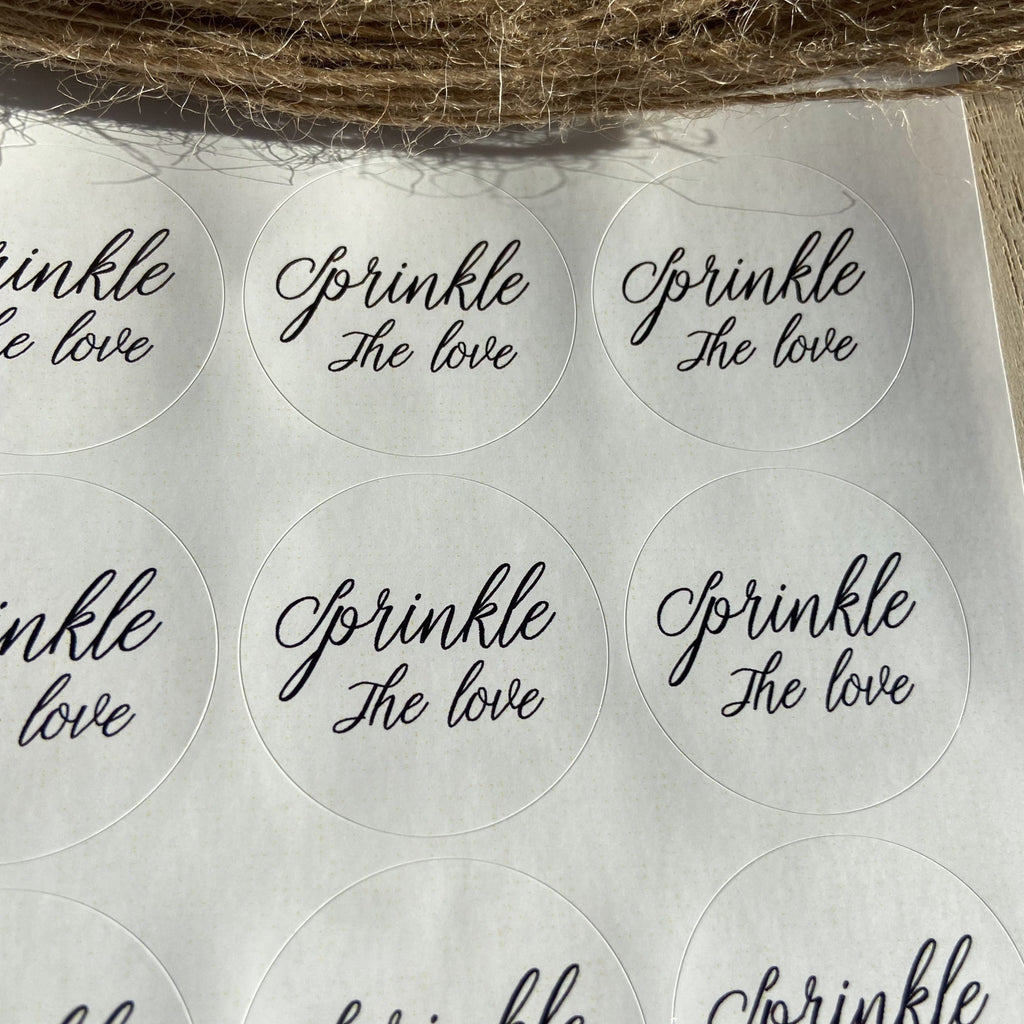 Gloss White Stickers - Sprinkle The Love Design 4 - Confetti Bee