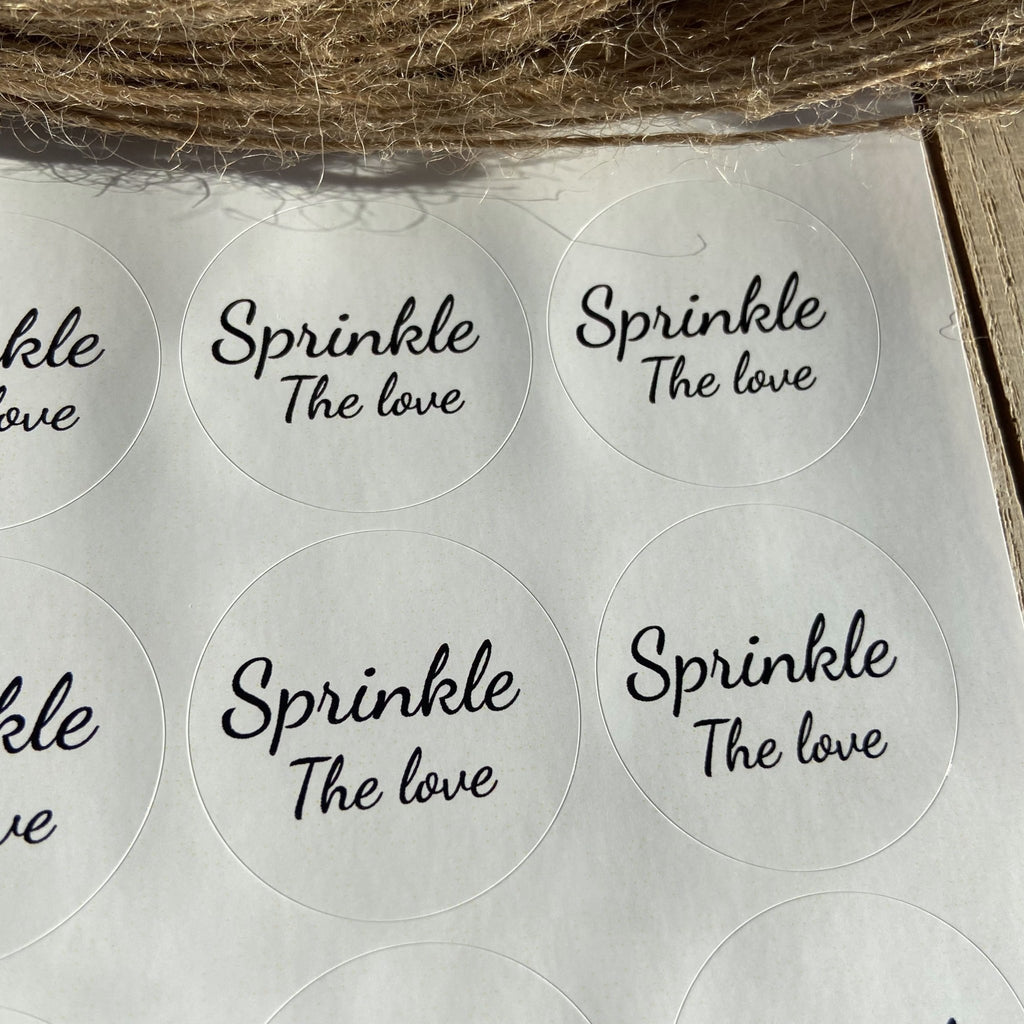 Gloss White Stickers - Sprinkle The Love Design 5 - Confetti Bee