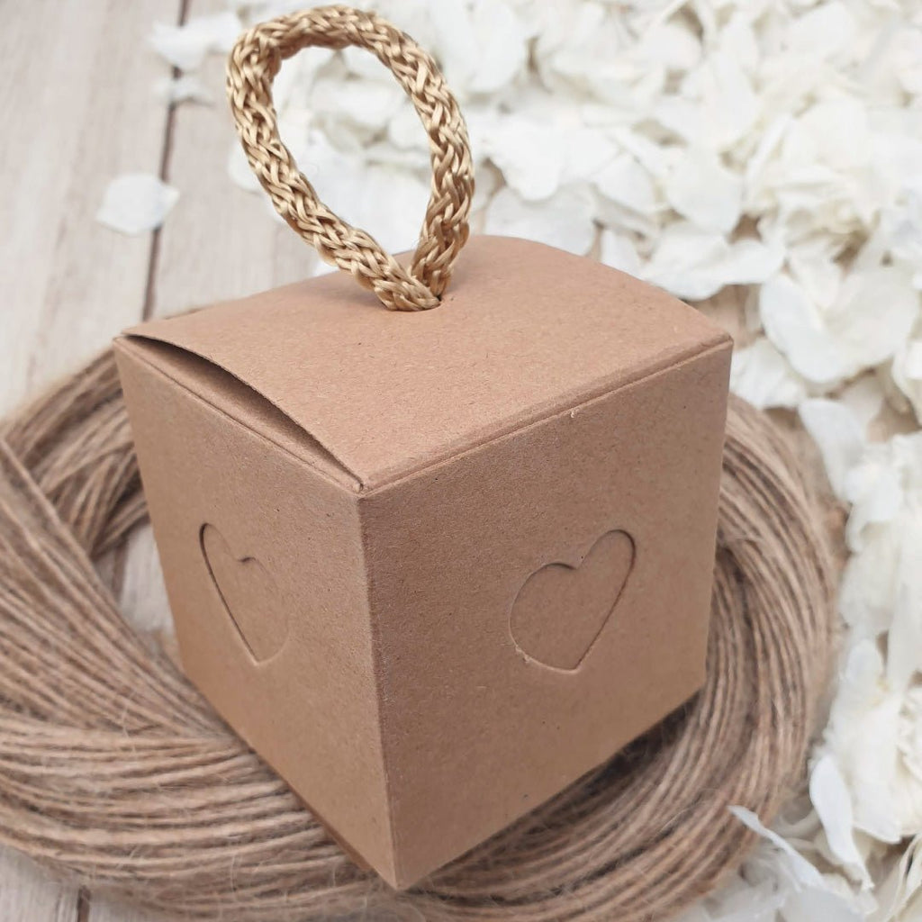 Kraft Brown Heart Confetti Box - Confetti Bee