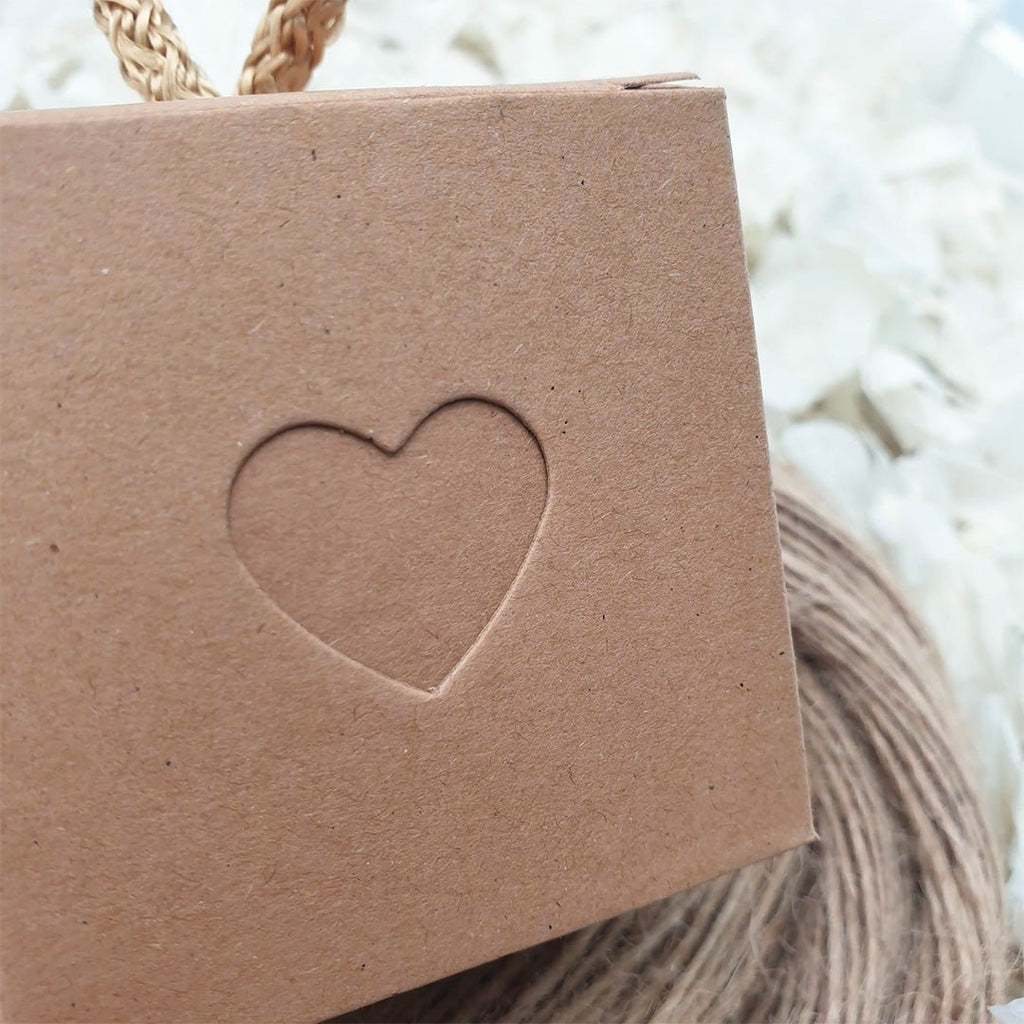 Kraft Brown Heart Confetti Box - Confetti Bee