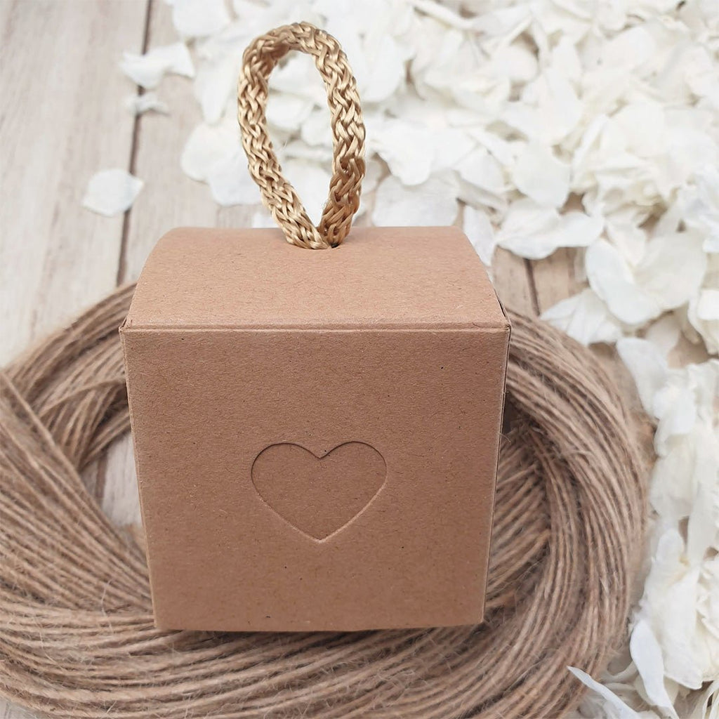 Kraft Brown Heart Confetti Box - Confetti Bee