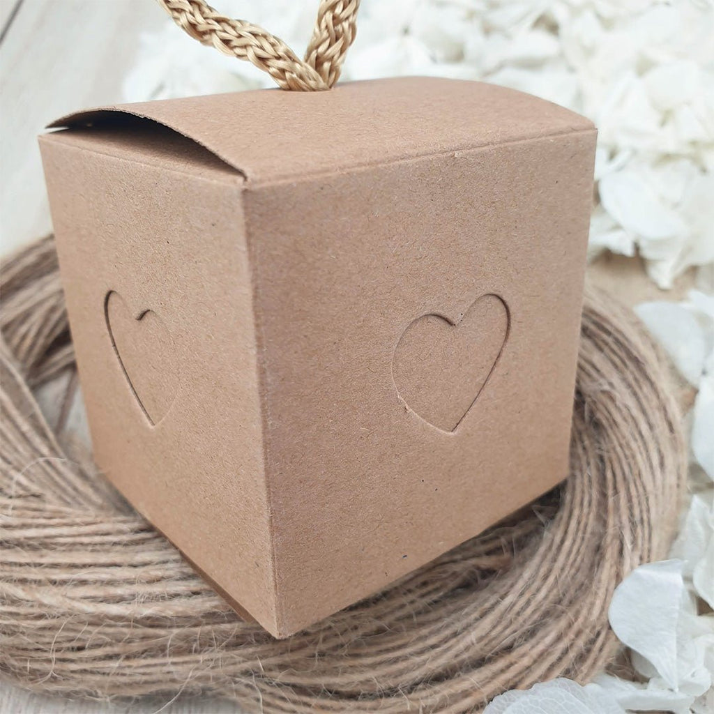 Kraft Brown Heart Confetti Box - Confetti Bee